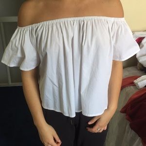 White off the shoulder top